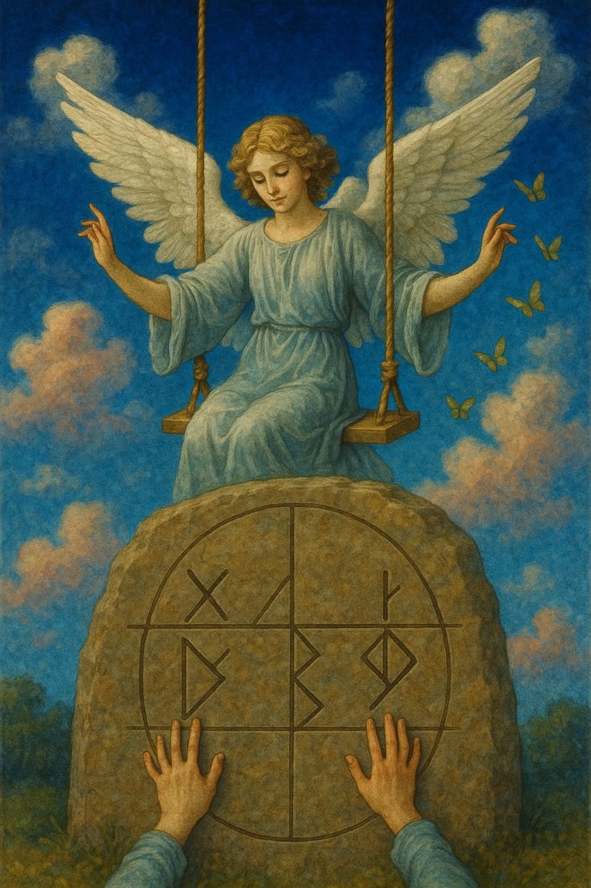 A creative room corner setup with river-themed installation using scrap and lights